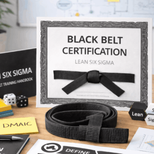 Support de formation Black Belt Lean Six Sigma CoLean avec certification, outils DMAIC et supports pédagogiques avancés