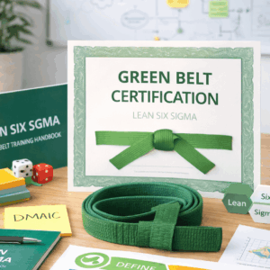 Support de formation Green Belt Lean Six Sigma CoLean avec certification, outils DMAIC et supports pédagogiques
