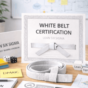 Support de formation White Belt Lean Six Sigma CoLean avec certification et outils de base du DMAIC