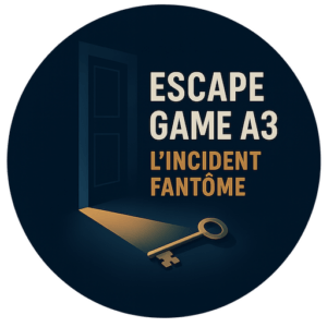 Logo Escape Game A3 L’Incident Fantôme, escape game pédagogique de résolution de problèmes