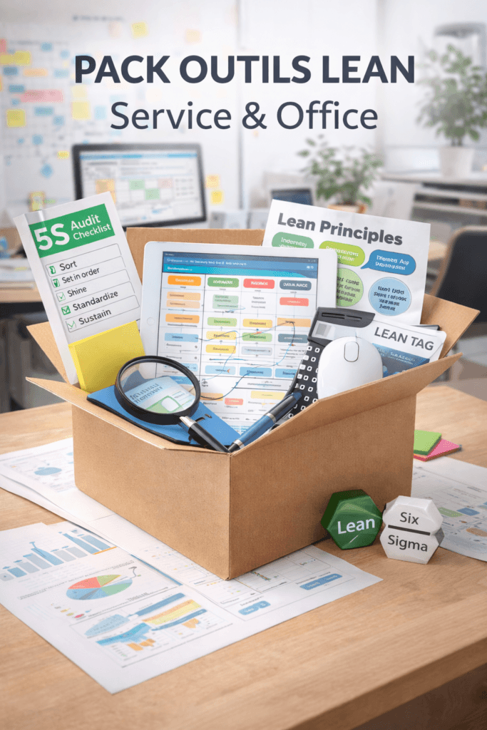 Pack d’outils Lean Service et Office CoLean pour l’amélioration continue des équipes tertiaires
