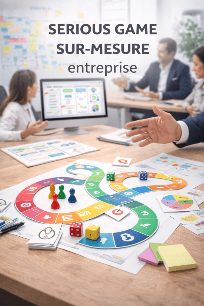 Serious game sur mesure utilisé en entreprise pour la formation et la collaboration